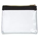 Sadie Satin Clear Cosmetic Bag -  