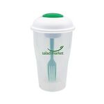 Salad Shaker with Fork and Dressing Container - Green