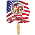 Sandwiched Hand Flag Fan - 4 Color Process - Multi Color