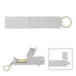 Sanitary Door Opener Touch Tool Keychain - White