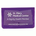 Sanitizer & Wipes On-the-Go Kit in Colorful Vinyl Pouch - Trans Purple