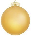 Satin Finished Round Shatterproof Ornaments - Gold
