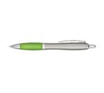 Satin Pen - Silver With Lime