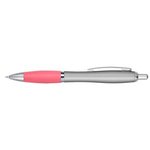 Satin Pen - Silver With Pink