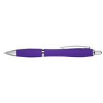 Satin Pen With Antimicrobial Additive - Purple With Purple