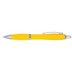 Satin Pen With Antimicrobial Additive - Yellow With Yellow