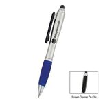 Satin Stylus Pen With Screen Cleaner -  