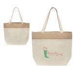 Buy Custom Printed Savanna Jute & Recycled Cotton Cooler Tote Bag