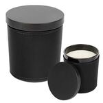 Scented Candle With Leatherette Sleeve - Black