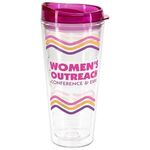 Seabreeze 22 oz Tritan™ Tumbler with Translucent Lid - Clear Pink