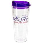 Seabreeze 22 oz Tritan™ Tumbler with Translucent Lid - Clear Purple