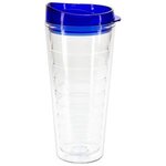 Seabreeze 22 oz Tritan Tumbler with Translucent Lid - Clear with Blue