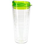Seabreeze 22 oz Tritan Tumbler with Translucent Lid - Clear with Lime