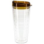 Seabreeze 22 oz Tritan Tumbler with Translucent Lid - Clear with Mocha