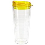 Seabreeze 22 oz Tritan Tumbler with Translucent Lid - Clear with Yellow
