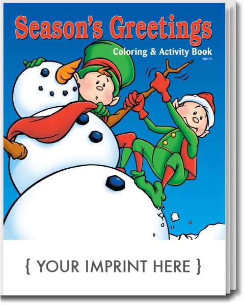 Main Product Image for Season's Greetings Coloring And Activity Book USA Made