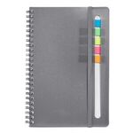 Semester Spiral Notebook with Sticky Flags - Gray