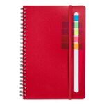 Semester Spiral Notebook with Sticky Flags - Red