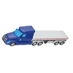 Semi Flatbed Truck Stress Reliever - Medium Blue