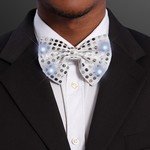 SEQUIN BOW TIE WITH LEDS - Silver w/ White LED