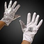 Sequin Glove - Silver