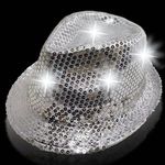 Sequin LED Light Up Fedora-Imprintable Bands Available -  