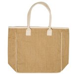 Seville Jute/Canvas Tote - Natural