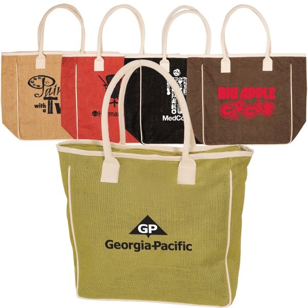 Main Product Image for Imprinted Seville Jute/Canvas Tote