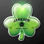 Buy Custom Shamrock Blinky LED Lapel Pins