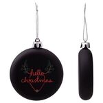 Shatter Resistant Flat Round Ornament - Black