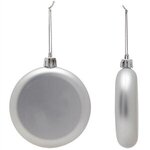 Shatter Resistant Flat Round Ornament - Silver