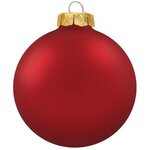 Shatterproof Ball Ornament-80mm - Matte Red