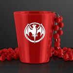 Shot Glass Bead Necklace (NON-Light Up) - Red