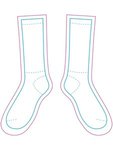 Side Imprint Crew Socks - White
