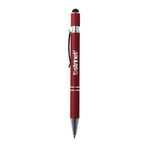 Siena Executive Aluminum Spin Top Stylus Pen - Metallic Red