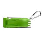 Silicon Straw with Utensil Set - Green-lime