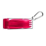 Silicon Straw with Utensil Set - Red