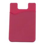 Silicone Cell Phone Sleeve with Adhesive Backing - Burgundy