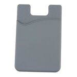 Silicone Cell Phone Sleeve with Adhesive Backing - Gray