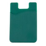 Silicone Cell Phone Sleeve with Adhesive Backing - Hunter Green