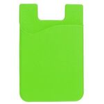 Silicone Cell Phone Sleeve with Adhesive Backing - Neon Green