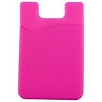 Silicone Cell Phone Sleeve with Adhesive Backing - Pink