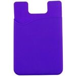 Silicone Cell Phone Sleeve with Adhesive Backing - Purple