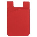 Silicone Cell Phone Sleeve with Adhesive Backing - Red