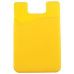 Silicone Cell Phone Sleeve with Adhesive Backing - Yellow