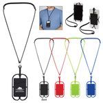 Buy Custom Printed Silicone Lanyard With Phone Holder & Wallet