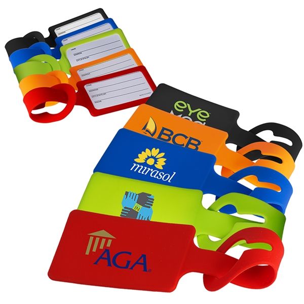 Main Product Image for Imprinted Silicone Luggage Tag