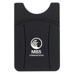 Silicone Phone Wallet With Finger Slot - Black