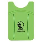 Silicone Phone Wallet With Finger Slot - Lime