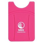 Silicone Phone Wallet With Finger Slot - Pink